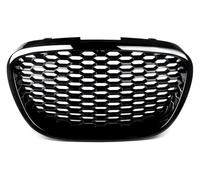 bandas rejilla automóvil Para Seat Para León MK2 1P Para Altea Para Toledo Mk3 2004-2009 Rejilla Delantera Malla Tipo Panal Sin Emblema(Glossy Black)