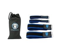 Bandas Urban Lifters BFR (Paquete de 4). Bandas de restricción flujo sanguíneo para bíceps, glúteos y cuádriceps. Bandas de oclusión ajustables para lograr músculo. Unisex. Bolsa de transporte gratis.