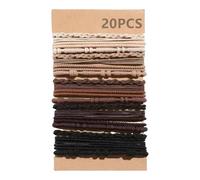 Bandas versátiles para el cabello, 20 pulseras elásticas coloridas para trenzas y coletas, accesorios de uso diario, trajes elegantes