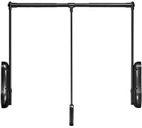 Bandear la barra del armario del armario Rava del armario de levantamiento hacia abajo, 51-120 cm ajustable de aluminio, colgilla de empuje de armario de servicio pesado, para colgar la ropa del