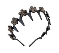 Bandeau Ondulé - Bandeau Ondulé En Strass Pour Femmes | Accessoire Pour Cheveux Antidérapant, Mode Scintillante Pour L'entraînement, La Salle De Sport, Le Spa, Le Lavage Du Visage, Les Soins De La Pea