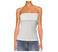 Bandeau Top Mujer Sin Tirantes Sin Tirantes Camiseta Sin Tirantes Backless Bikini Rojo Verano Vestido Deporte Traje de Baño Parte Superior Crop Tops, 01 beige., 6 1/2 HS