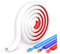 Bandeja adhesiva para cables, puente flexible de cable de PVC, fácil de cortar, montaje para todos los cables, hogar, oficina, escuela, canaleta para cables para ocultar 1 cable, 2 m