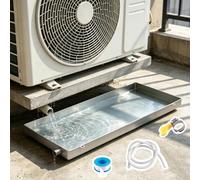 Bandeja Aire Acondicionado Bandeja Goteo Aire Acondicionado 50-100 cm Ancho | Recolector Agua para Unidad Exterior Aire Acondicionado Manguera Drenaje, Bandeja Goteo Lavadora(W95xD55cm (37x22in))