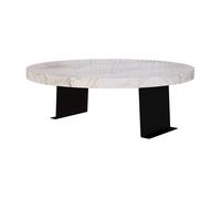 Bandeja ajustable para sofá kuleskyd ø34cm - efecto mármol blanco [en.casa]