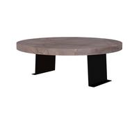 [en.casa] Bandeja Ajustable para Reposabrazos Kuleskyd Bandeja para Sofá Circular Ø34cm Aglomerado Metal - Efecto Mármol Gris