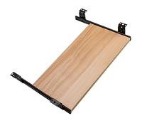 Bandeja ajustable para teclado, cajón de madera debajo del escritorio, plataforma deslizante para teclado y mouse, estantería fácil de instalar con rieles para mejorar la eficiencia del espacio de