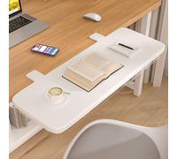 Bandeja ajustable para teclado con abrazadera de metal, extensor de escritorio que ahorra espacio para oficina en casa, diseño plegable para mejorar la productividad y la salud