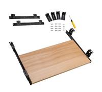 Bandeja ajustable para teclado debajo del escritorio con plataforma de ratón, color negro, 54 cm de largo x 27 cm de ancho, deslizador ergonómico para una mejor organización del espacio de trabajo