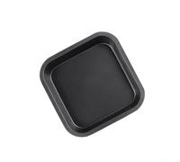 Bandeja antiadherente de acero al carbono para hornear, diseño de borde plano, calefacción uniforme, cuadrada, rectangular, 19,9 cm, color negro, ligera, poco profunda, para horno, galletas, pan