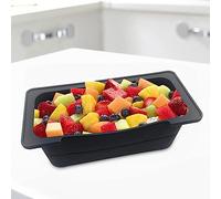 Bandeja antiadherente de silicona para barbacoa con bandeja de goteo de aceite, colector de grasa y superficie antiadherente (negro, talla única)