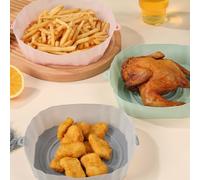 Bandeja antiadherente de silicona para hornear, accesorios para tartas, bandeja redonda de aislamiento térmico, forros para freidora (tamaño único)