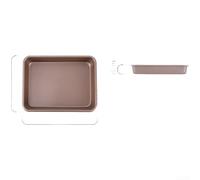 Bandeja antiadherente del horno de la forma del rectángulo de la cacerola del acero al carbono para los productos horneados del pan de los pasteles con los bordes redondeados lisos y las profundidades