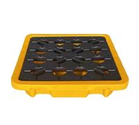 Bandeja Antiderrames Para Tanques De Aceite, Bandeja A Prueba De Derrames, Plataforma De Contención De Derrames, Plataforma De Polietileno Con Rejilla Plana/Salida De Drenaje, Sistema Modular Para Fu