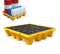 Bandeja Antiderrames Para Tanques De Aceite Bandeja Antiderrames Para Tanques De Aceite - Palet Industrial Contención Cubos Pintura , Apilable , Antideslizante , Polietileno a Prueba Fugas , 66 X 36 X