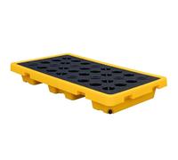 Bandeja Antiderrames Para Tanques De Aceite, Plataforma De Contención De Derrames, Palés De Polietileno Amarillo Y Negro, Plataforma De Plástico Desmontable, Bandeja Modular A Prueba De Fugas Para Ga
