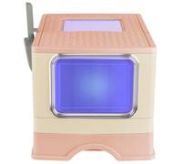 Bandeja automática para gatos con controlador de arena extraíble, asa de transporte y excavadora, desinfección UV,bandeja para cama cerrada, casa de inodoro, 52 x 39 x 39 x 39 cm, esterilización-
