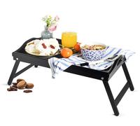 Bandeja Cama Oscuro 50x30 para Servir de Desayuno Madera Laqueado