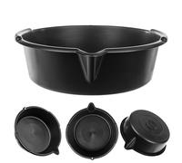 Bandeja colectora de aceite KADAX con boquilla de drenaje 8L, bandeja de drenaje de aceite Ø 39 cm, bandeja multiusos de plástico, bandeja de limpieza para cambio de aceite con asas de transporte