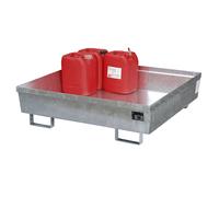 Bandeja colectora de acero con borde perfilado eurokraft pro, L x A x H 1200 x 1200 x 335 mm, sin rejilla