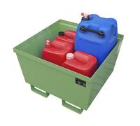 Bandeja colectora de acero con borde perfilado eurokraft pro, L x A x H 800 x 800 x 545 mm, sin rejilla