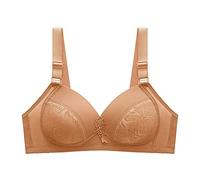 Bandeja colectora de leche, correa de lactancia con cuatro botonaduras, sujetador cómodo, caqui, L