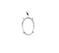 Bandeja Colgante Ovalada De 10 Piezas Para DIY | Bandeja colgante con colgante de piedras preciosas con juego de puntas(Sliver,5X7mm)