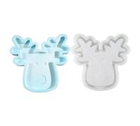 Bandeja con forma de ciervo de Navidad, molde de silicona de resina epoxi, plato de servir elegante para decoración del hogar