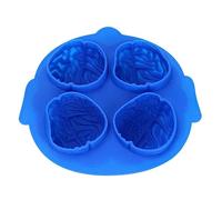 Bandeja con molde para cubitos de hielo de silicona flexible con cerebro 3D, fabricante de cerebros gigantes para whisky, cócteles, bebidas y más, molde de 4 cavidades de 15 * 3, 5 cm, color aleatorio
