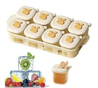 Bandeja Congeladora Con Tapa Para Alimentos Contenedor para puré de carne | Contenedores para congelar comida infantil Padres madres niñeras hogar cocina comedor leche materna yogur