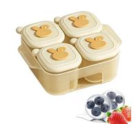 Bandeja Congeladora De Alimentos En Con Tapa Contenedor para puré de carne | Molde Para Congelar Snacks Infantiles Padres madres niñeras hogar cocina comedor leche materna yogur