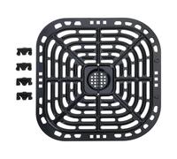 Bandeja cuadrada de 7,3 pulgadas, 4 QT, freidora de aire, placa de repuesto para parrilla antiadherente, apta para cocinar pizzas y verduras saludables