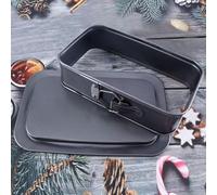 Bandeja cuadrada para hornear con base extraíble para tarta de queso y pasteles especiales, material de acero sin carbono para una distribución uniforme del calor (S)