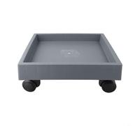 Bandeja cuadrada para macetas con base de rueda móvil, posavasos de plástico para plantas en maceta al aire libre, soporte rodante resistente a la intemperie (interior de 23,5 cm)
