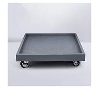 Bandeja cuadrada para plantas con ruedas, bandeja de resina para macetas de 38 cm, soporte para macetas de interior/exterior para Easy den li