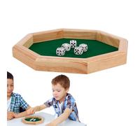 Bandeja Dados - Madera 26×26×3cm | Bandeja para Tirar Dados Octogonal De Madera | Dad-os para Familia, Amigos, Noche De Juegos Y Juegos De Mesa