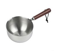 Bandeja de aceite de acero inoxidable con agujero para colgar para un fácil almacenamiento en el estante para preparar salsa de mantequilla derretida, aplicaciones de café y chocolate (400 ml)