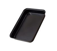 Bandeja de acero al carbono con revestimiento antiadherente, estructura profunda para pasteles, panes y pasteles, apta para horno, bandeja para asar de tamaño familiar con revestimiento antiadherente