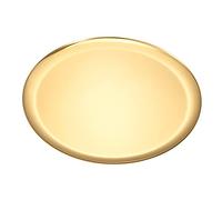 Bandeja de Acero Inoxidable Dorada de 280 mm, Bandeja Redonda de joyería, Bandeja de Almacenamiento de cosméticos, Bandeja de Servicio, Bandeja Decorativa, Bandeja de Almacenamiento Multiusos, Placa
