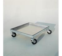 Bandeja de acero inoxidable para carro de mano 50x50 cm