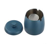 Bandeja de acero inoxidable para cenizas de cigarrillos, colector de hollín, resistente al viento para patios y jardines, diseño a prueba de olores, fácil de limpiar, para patio exterior, mesa de