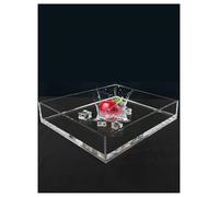 Bandeja de acrílico transparente for accesorios de fotografía, altura 2,3/3,9 pulgadas, vitrina, tanque de agua poco profundo, caja portátil for almacenar alimentos y cosméticos.(50x40x6cm/19.6x15.7x2