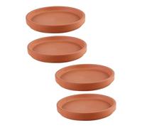 Bandeja de Agua para Plantas Redonda 7, 8 Pulgadas Arcilla 4 Piezas | Base Estable, Evita Fugas y Recoge Tierra, para Plantas y Flores en Uso Diario sobre Alfombra