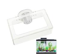 Bandeja de alimentación de peces, bandeja de alimentación cuadrada con , suministros reutilizables para acuarios, placa giratoria de alimentación lenta para Guppy, Betta