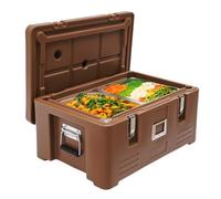 Bandeja de alimentos aislada de 32 cuartos de galón/30 L con carcasa de polietileno resistente, transporte de alimentos calientes/fríos para restaurante, cantina, catering