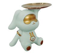 Bandeja de almacenamiento de estatuas de conejo, bandeja de llave de conejo para entrada | Mesa de entrada a la bandeja clave - Plato de de mesa, contenedor de dres para la cómoda de la