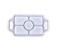 Bandeja de almacenamiento de hierba de cuatro hojas, caja de almacenamiento de resina, molde de silicona para resina epoxi, decoración del hogar, moldes de joyería para resina epoxi