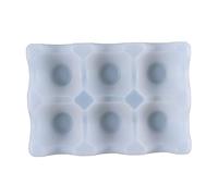Bandeja de almacenamiento de huevos de 6 compartimentos, molde de silicona flexible, organizador de platos, herramienta de fabricación de joyas, molde de resina, caja de joyería con tapa