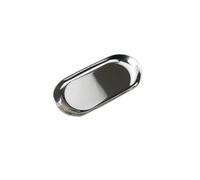 Bandeja de almacenamiento de joyas de Metal de acero inoxidable, 4 Uds., bandeja de almacenamiento de artículos pequeños for dulces y joyas(Silver_18*8cm)