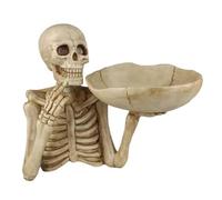 Bandeja de almacenamiento esqueleto - Cuenco de de halloween - Bandeja decorativa de resina para almacenamiento de suministros de fiesta de frutas en mesa y hogar que refuerza el ambiente